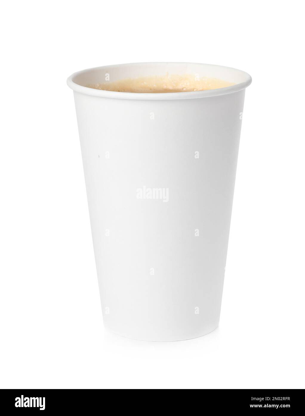 Hot coffee in takeaway paper cup isolated on white Stock Photo - Alamy