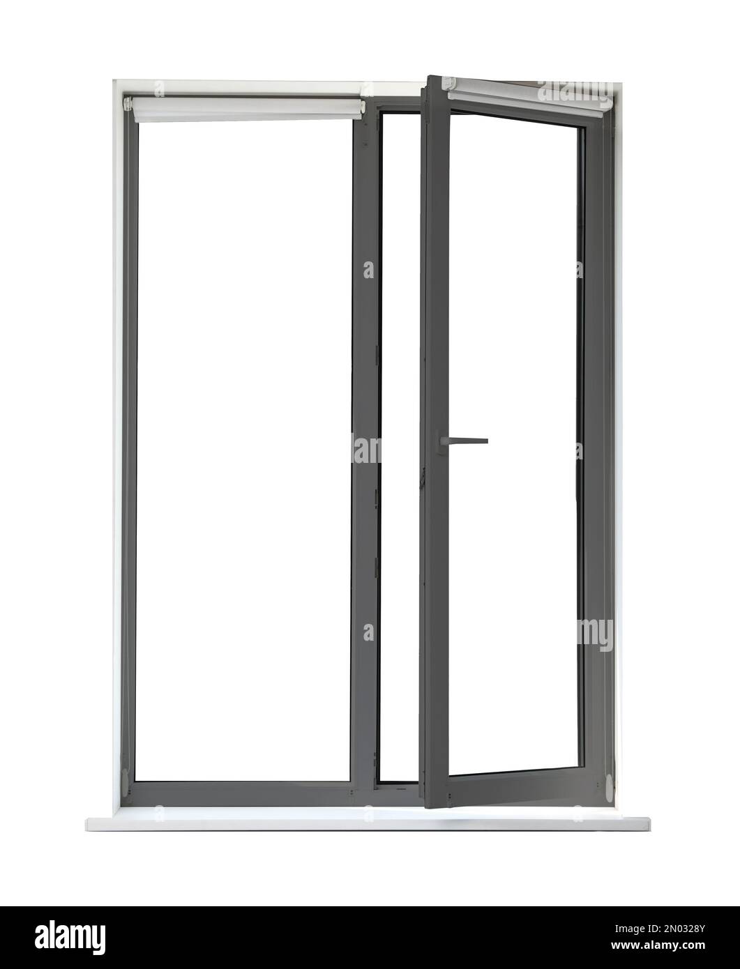 Dark plastic window frame Cut Out Stock Images & Pictures - Alamy