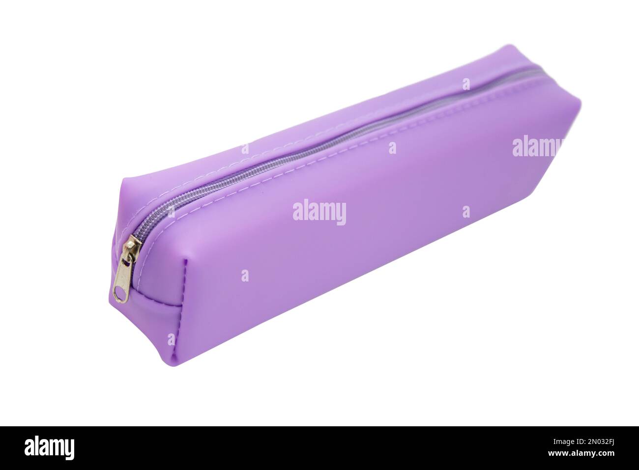Long pencil pen case container isolated on the white background Stock Photo