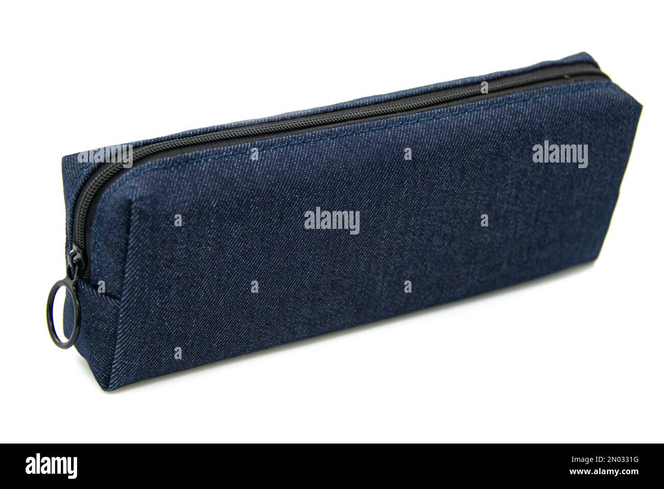 Long pencil pen case container isolated on the white background Stock Photo