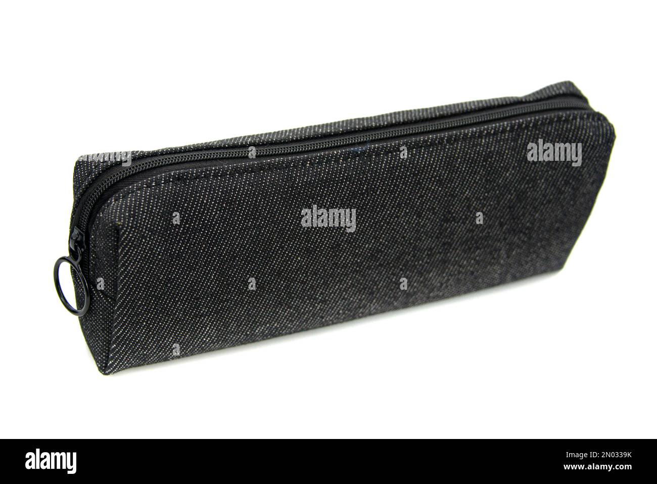 Long pencil pen case container isolated on the white background Stock Photo
