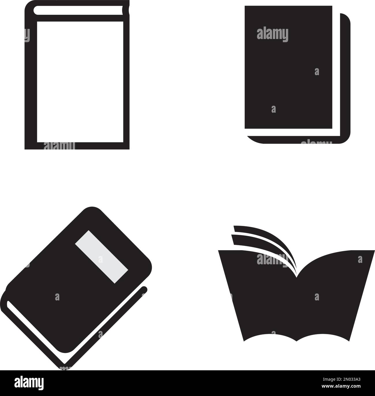 Book Logo Vector Illustration Design on White Background Stock Vector 