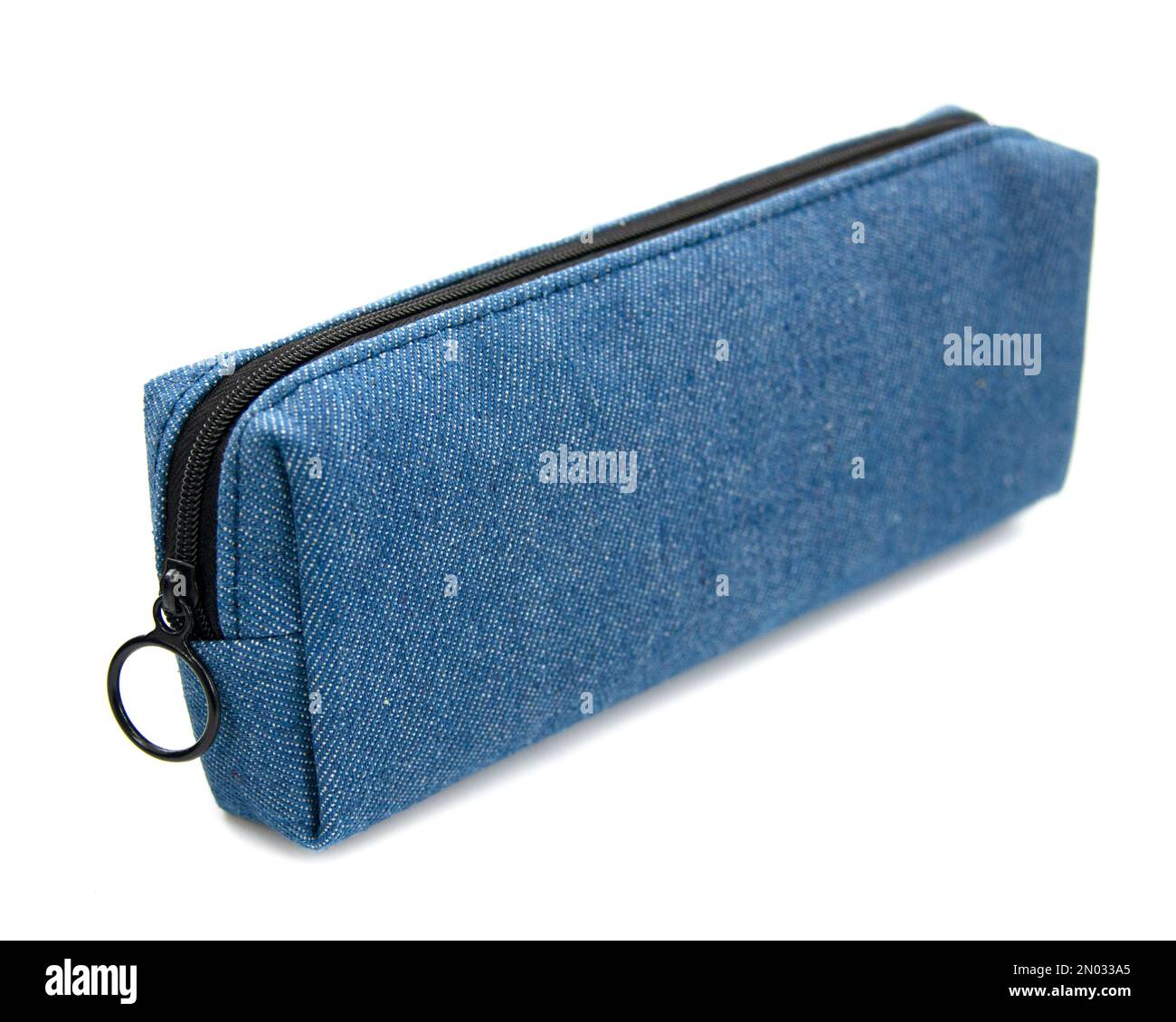 Long pencil pen case container isolated on the white background Stock Photo