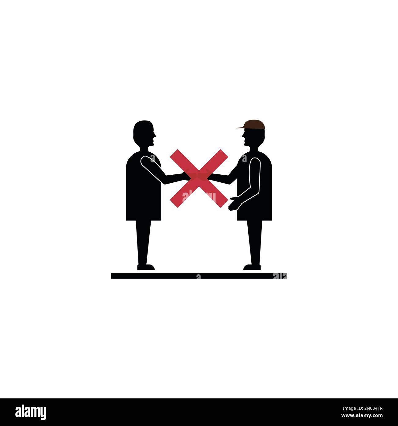 Illustration Social distancing, keep distance in public society people to protect from COVID-19 coronavirus outbreak spreading concept. Stock Vector