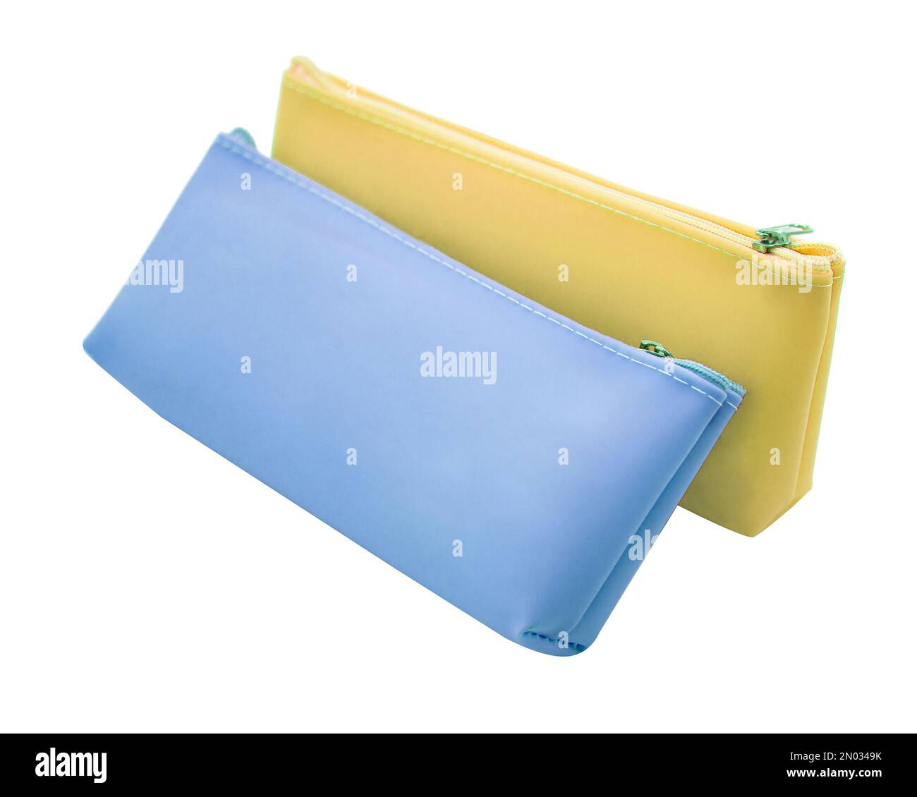 Long pencil pen case container isolated on the white background Stock Photo