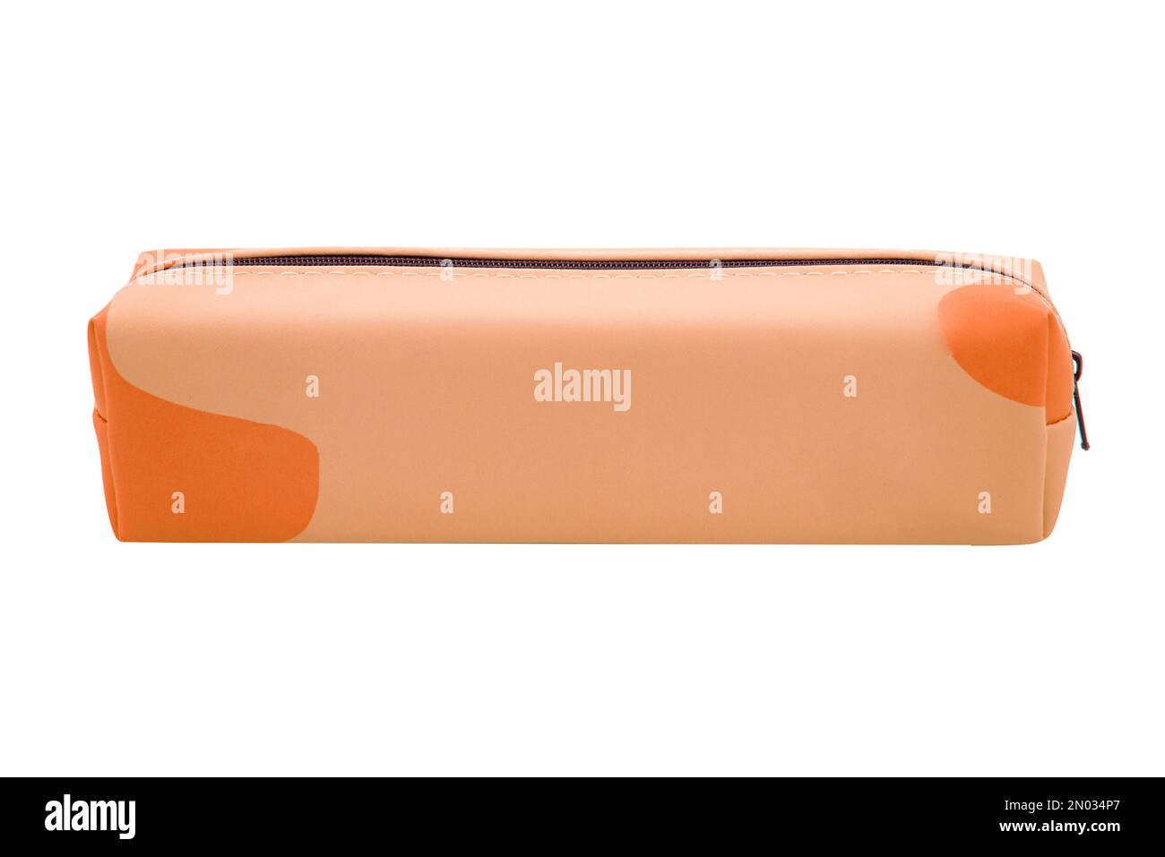 Long pencil pen case container isolated on the white background Stock Photo