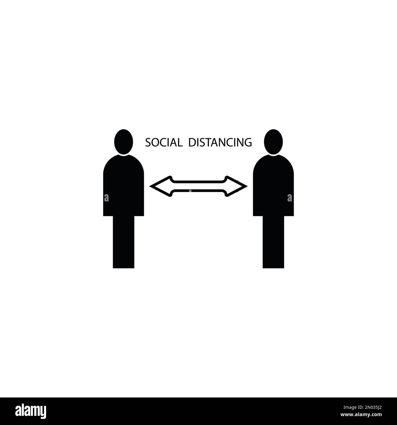 Illustration Social distancing, keep distance in public society people to protect from COVID-19 coronavirus outbreak spreading concept. Stock Vector