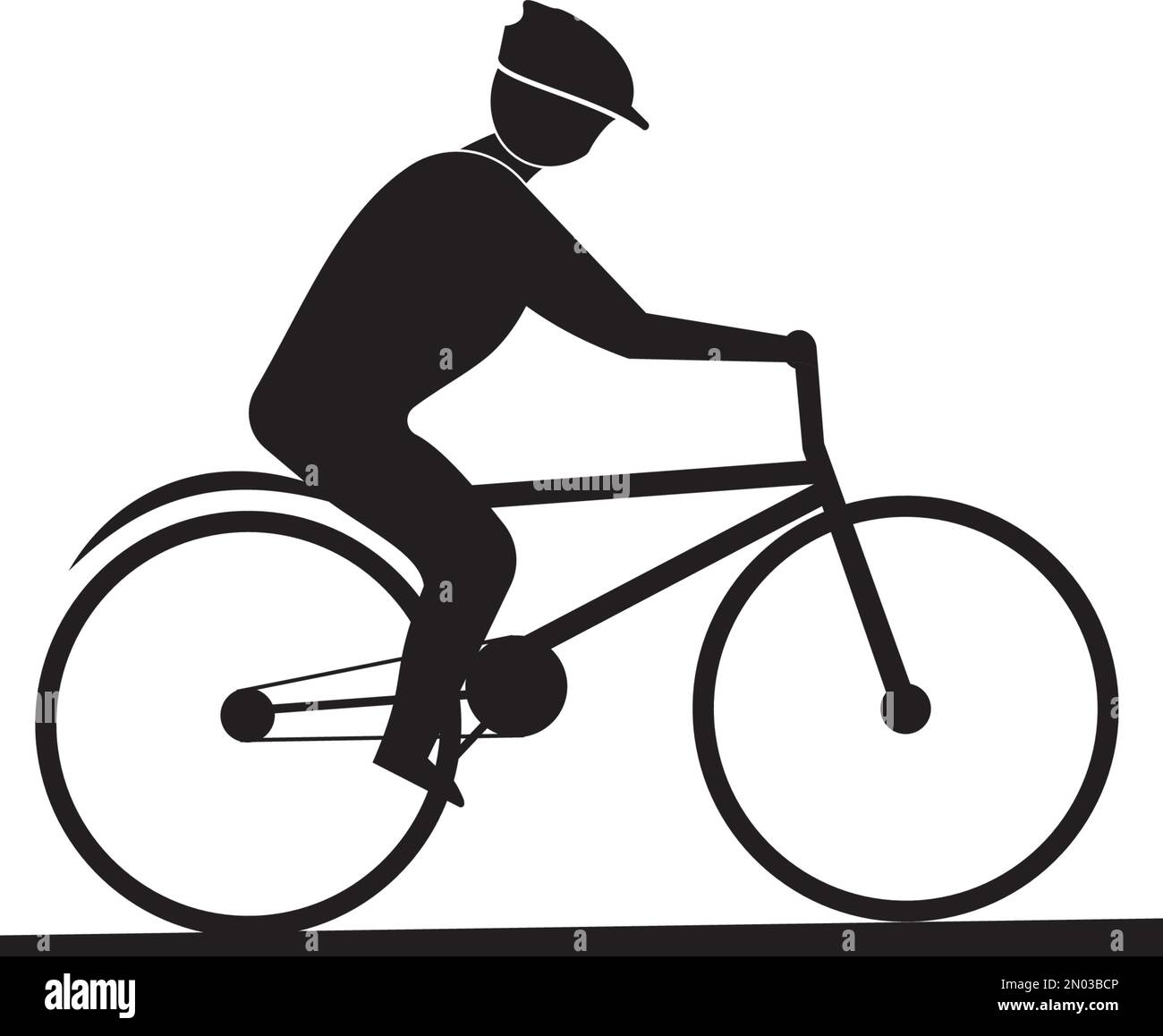 Bike icon logo vector illustration in black on white background Stock Vector
