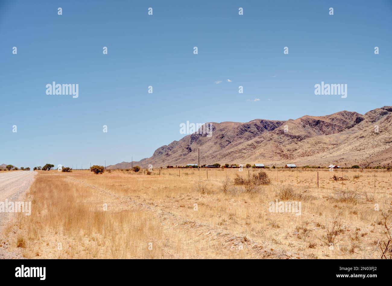 C19 road in Namibia, between Maltahohe and Sesriem Stock Photo