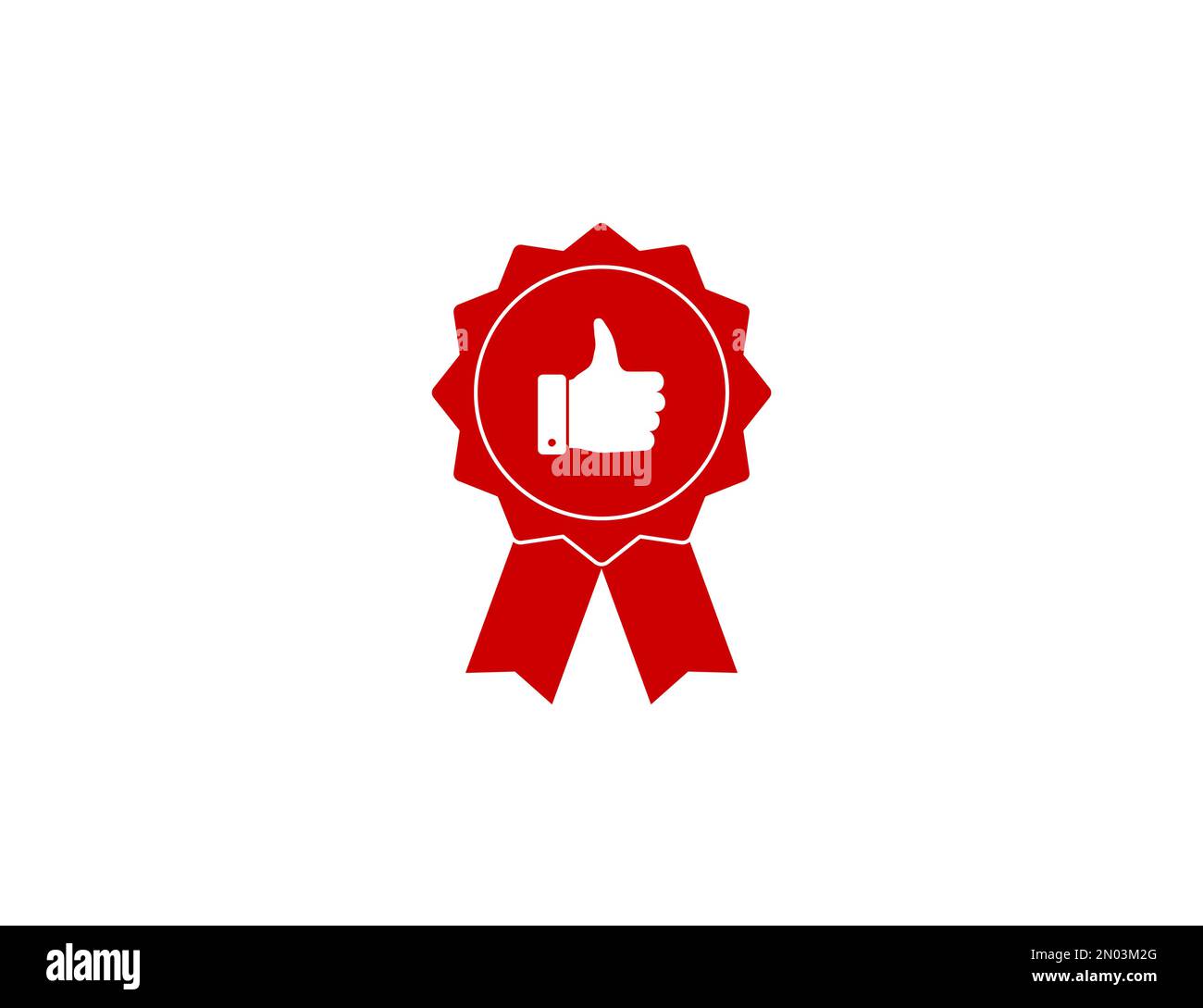 Award appreciation. Thumb up icon. Vector illustration. Stock Vector