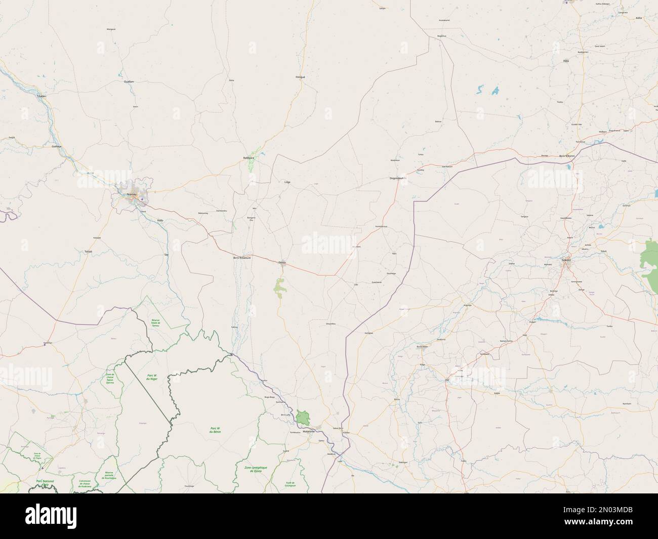 Dosso, department of Niger. Open Street Map Stock Photo Alamy