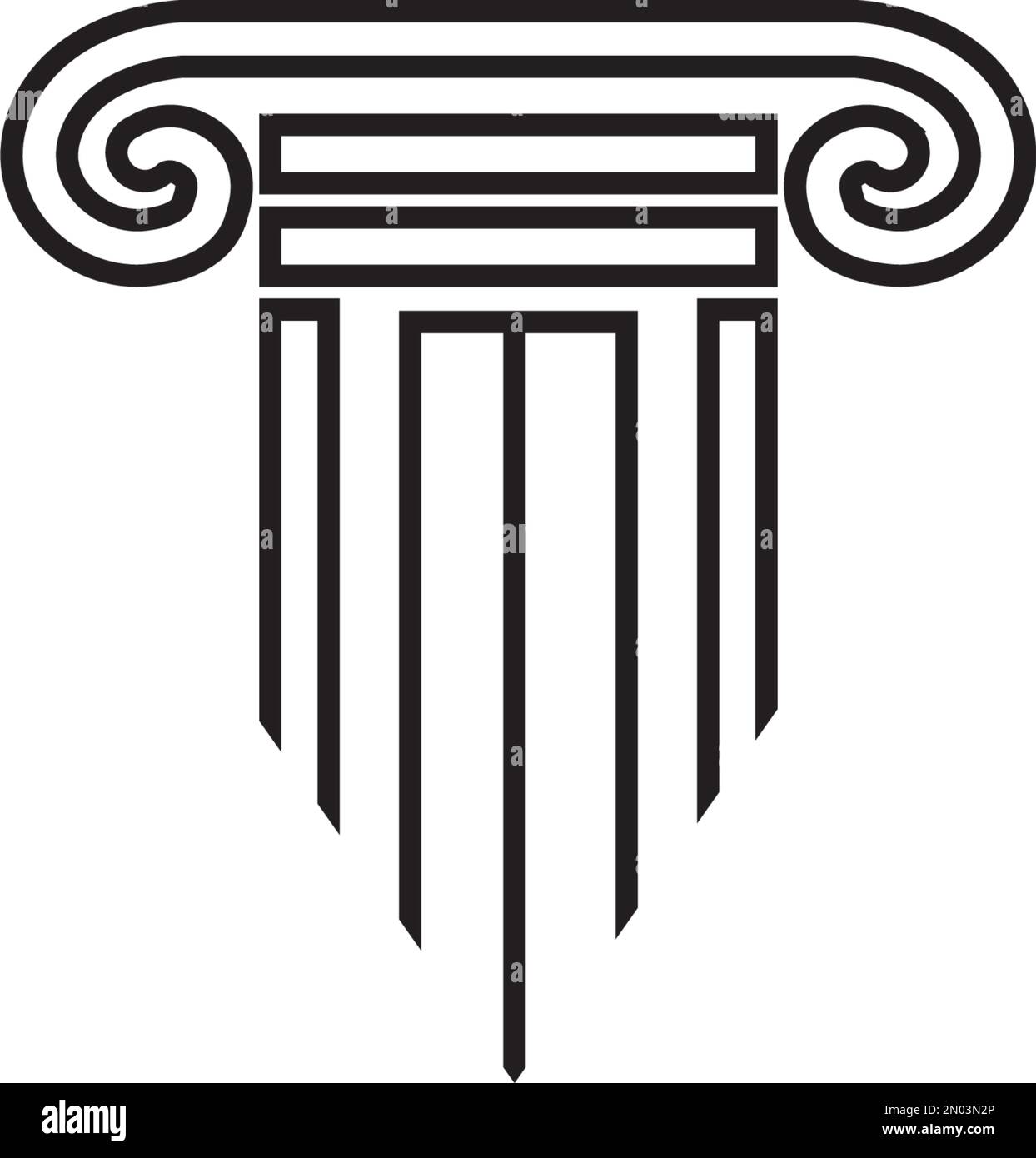 Column Logo Design column Logo vector Template design illustration Stock Vector Image ...