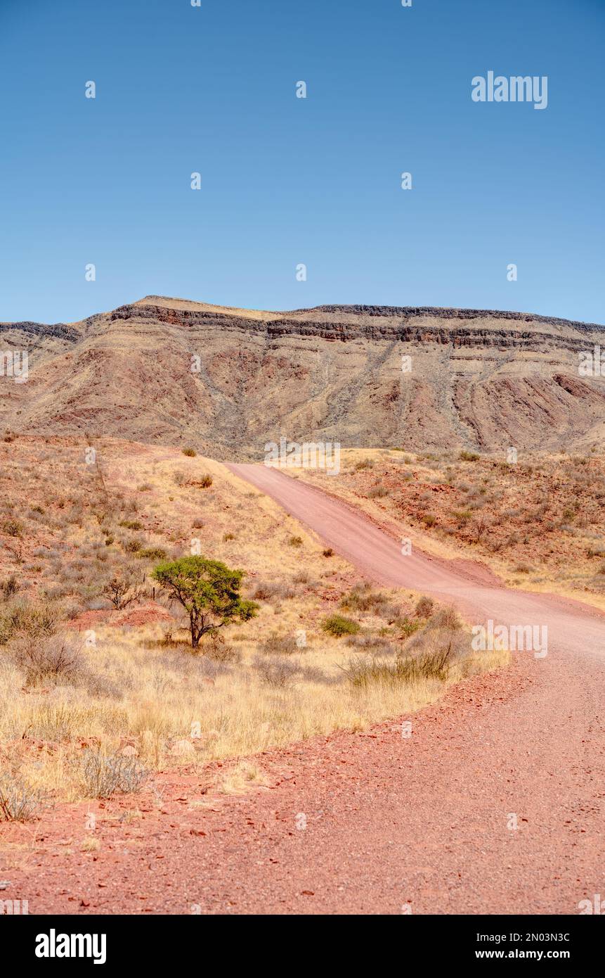 C19 Road in Namibia, near Tsaris Pass Stock Photo