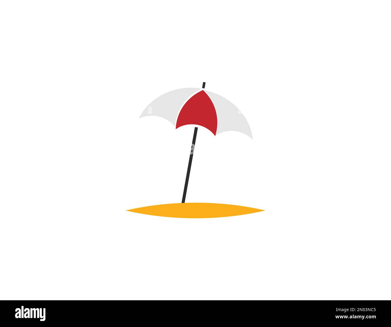 Beach umbrella, protection icon. Vector illustration Stock Vector Image ...