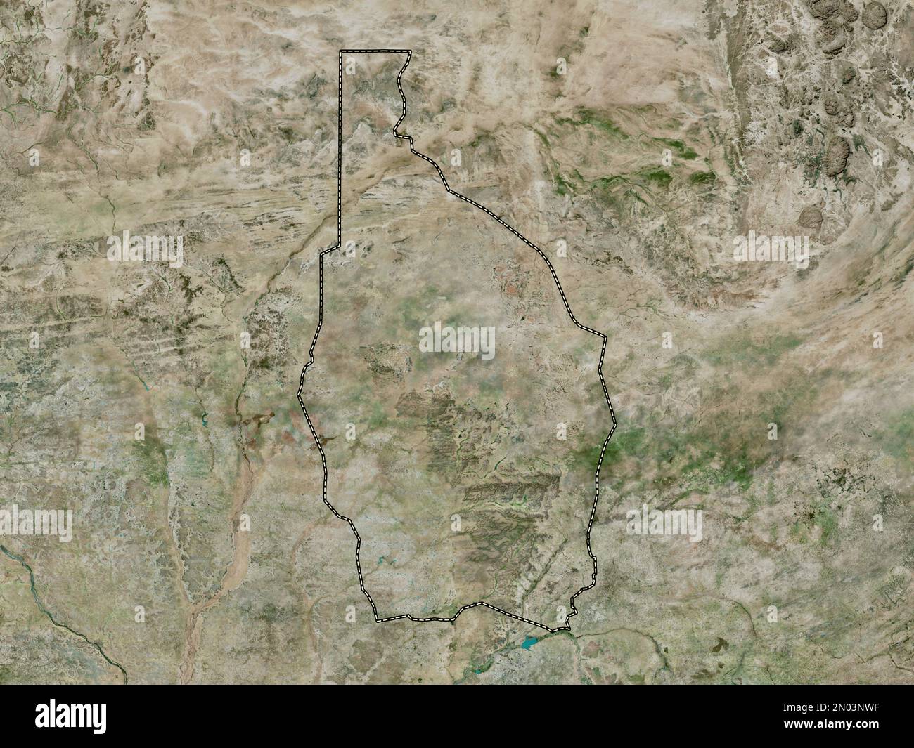 Tahoua, department of Niger. High resolution satellite map Stock Photo