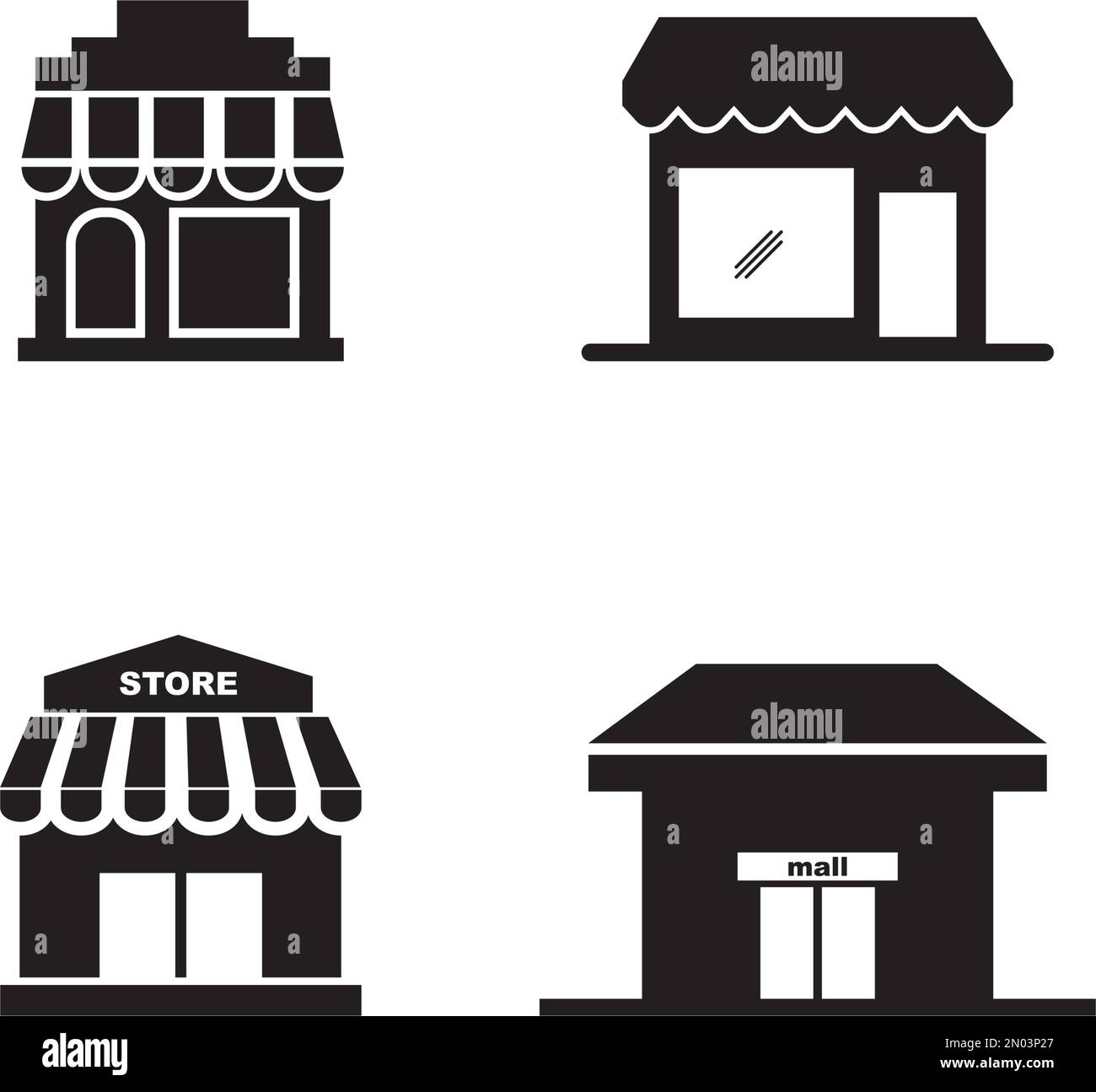 shopping mall icon vector illustration symbol template Stock Vector