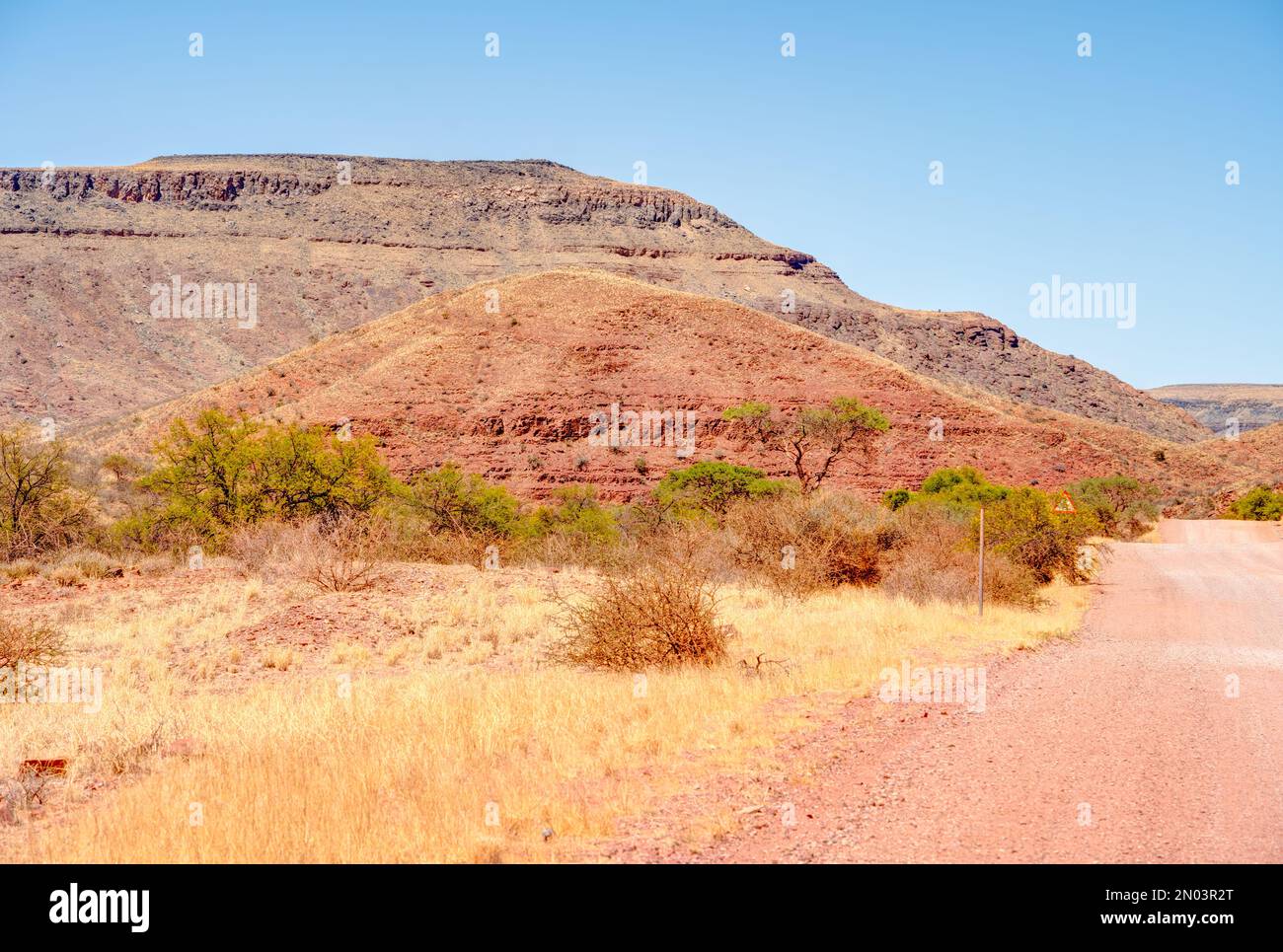 C19 Road in Namibia, near Tsaris Pass Stock Photo