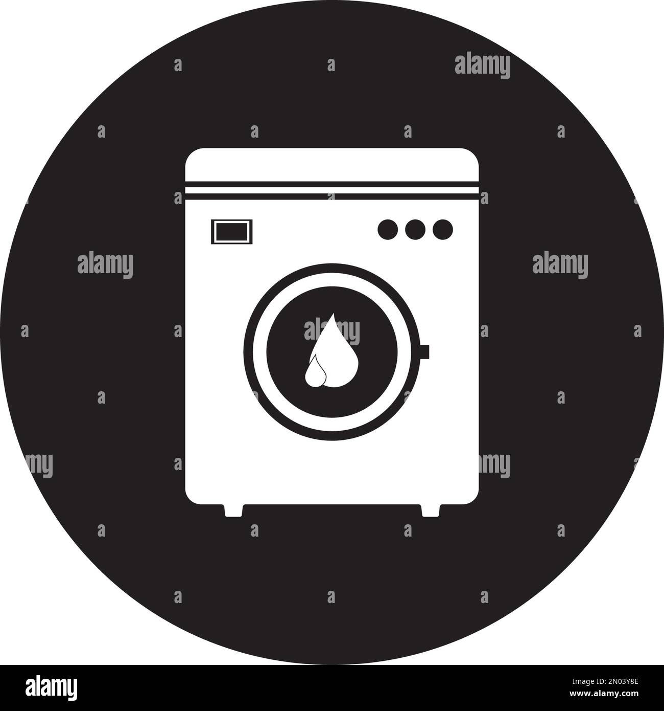 washing machine logo vector design illustration template Stock Vector