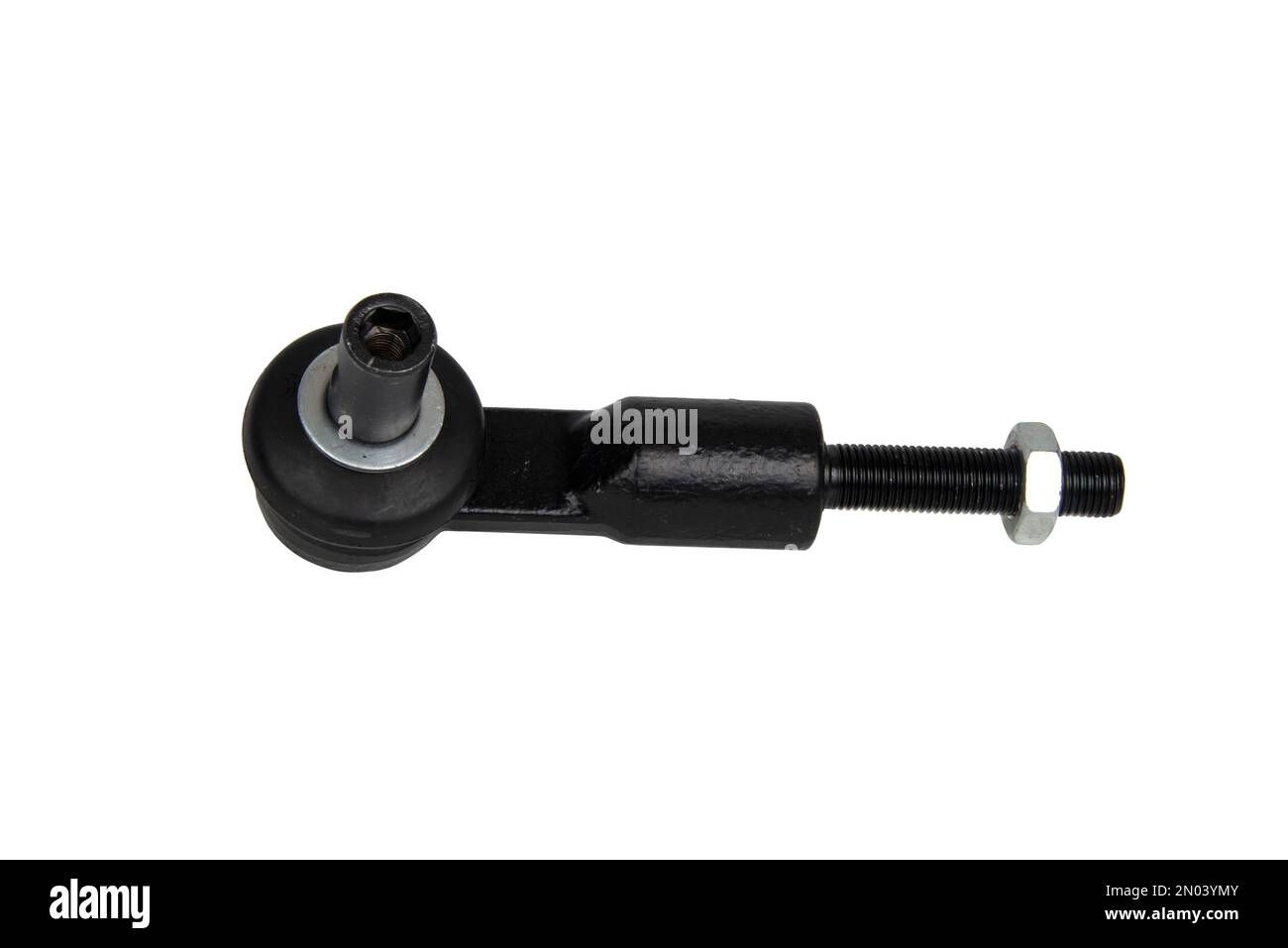 Car suspension arm aluminium detail isolated on the white background