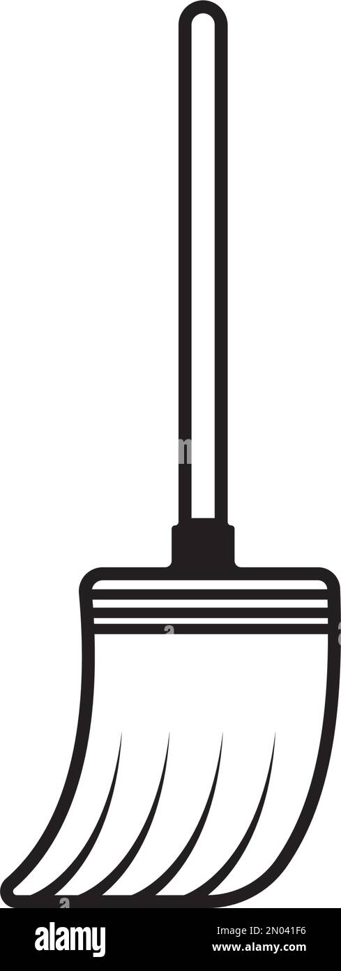 broom logo vector illustration design template Stock Vector Image & Art