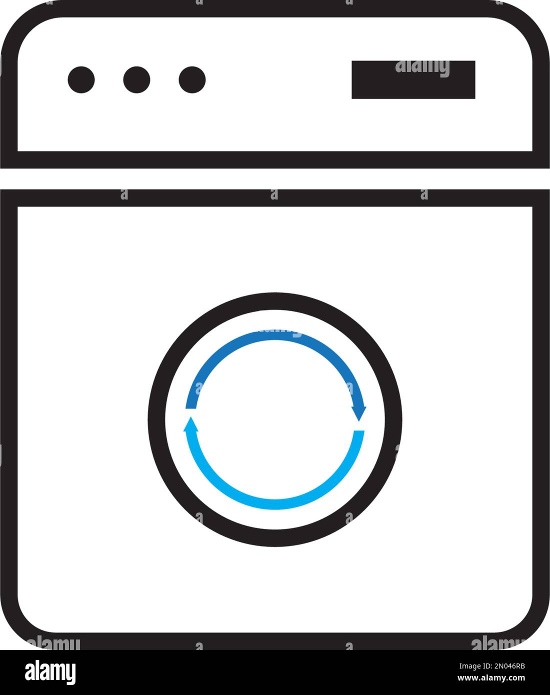 washing machine logo vector design illustration template Stock Vector