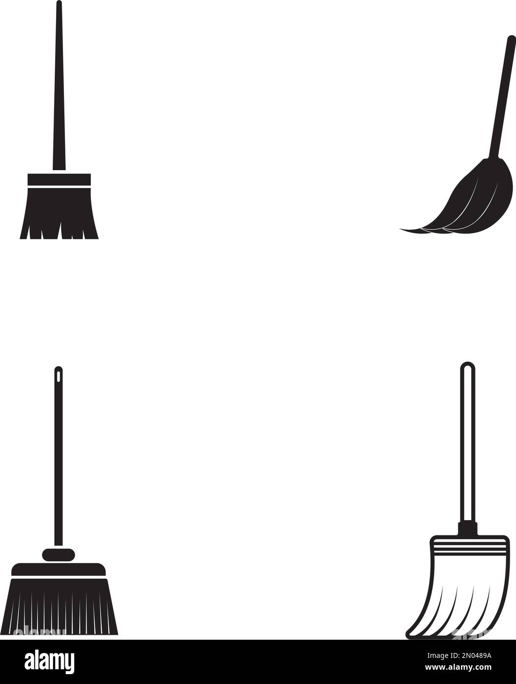 broom logo vector illustration design template Stock Vector Image & Art