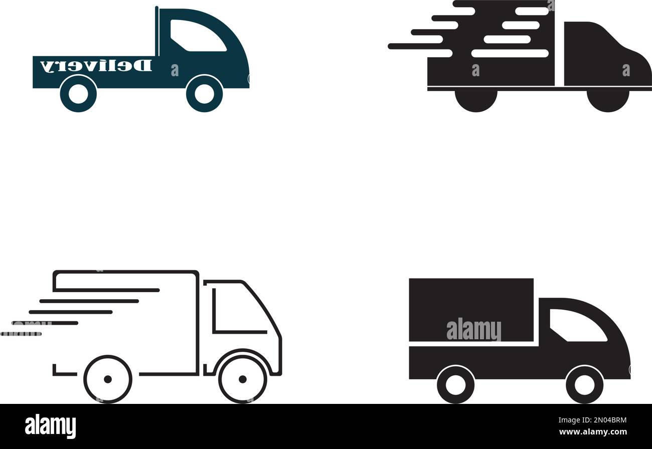Truck delivery logo vector design illustration and background Stock ...