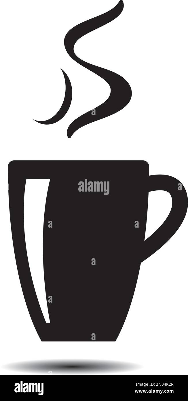 Cup with tea bag icon isolated on white background. Set elements in ...