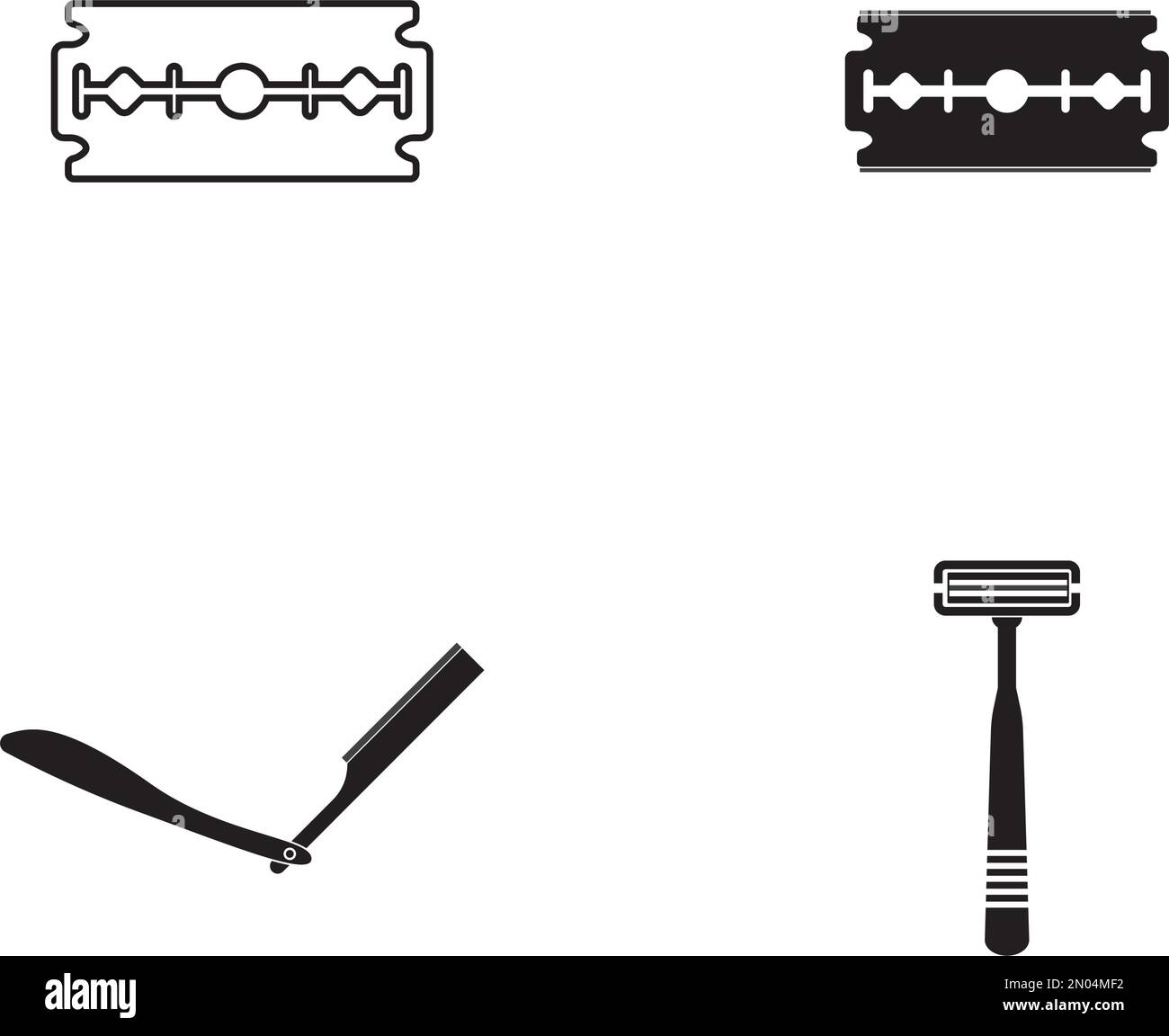 Razor blade logo vector design illustration background Stock Vector
