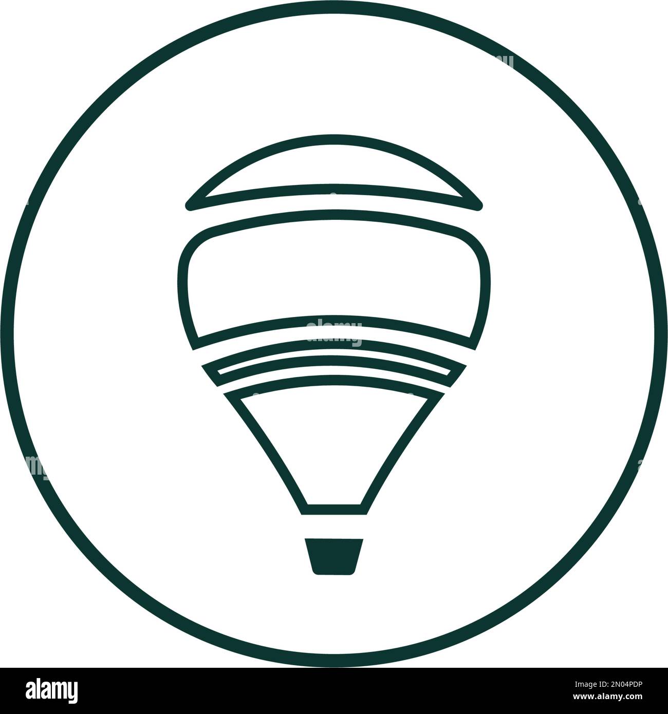 Hot air balloon icon, modern minimal flat design style symbol. Vector ...