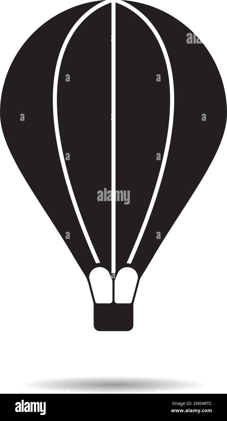 Hot air balloon icon, modern minimal flat design style symbol. Vector ...