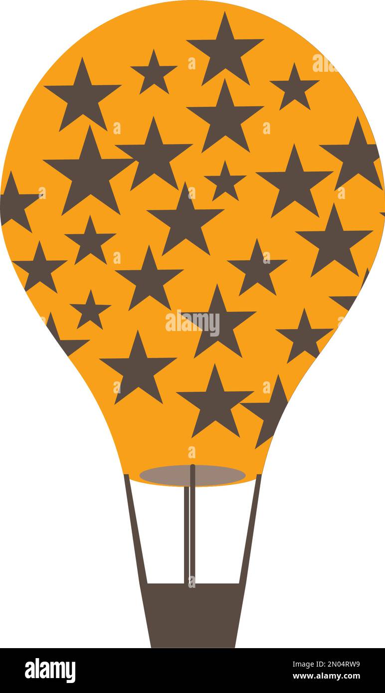 Hot air balloon icon, modern minimal flat design style symbol. Vector ...