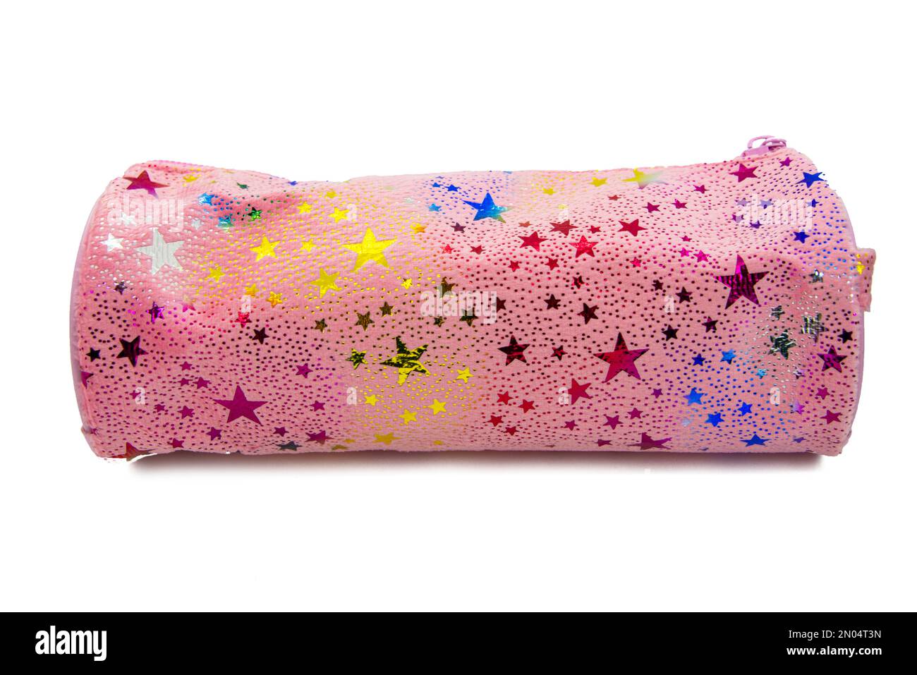 Long pencil pen case container isolated on the white background Stock Photo