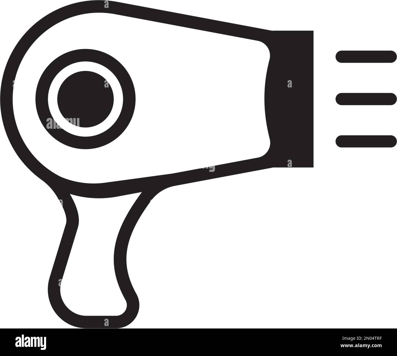 Hair dryer logo vector design illustration background Stock Vector