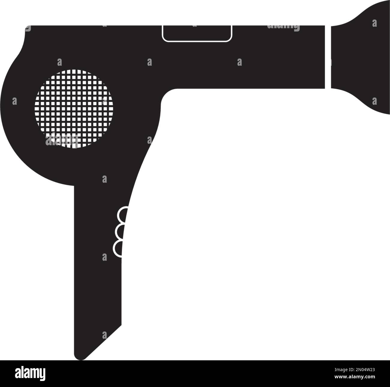 Hair dryer logo vector design illustration background Stock Vector