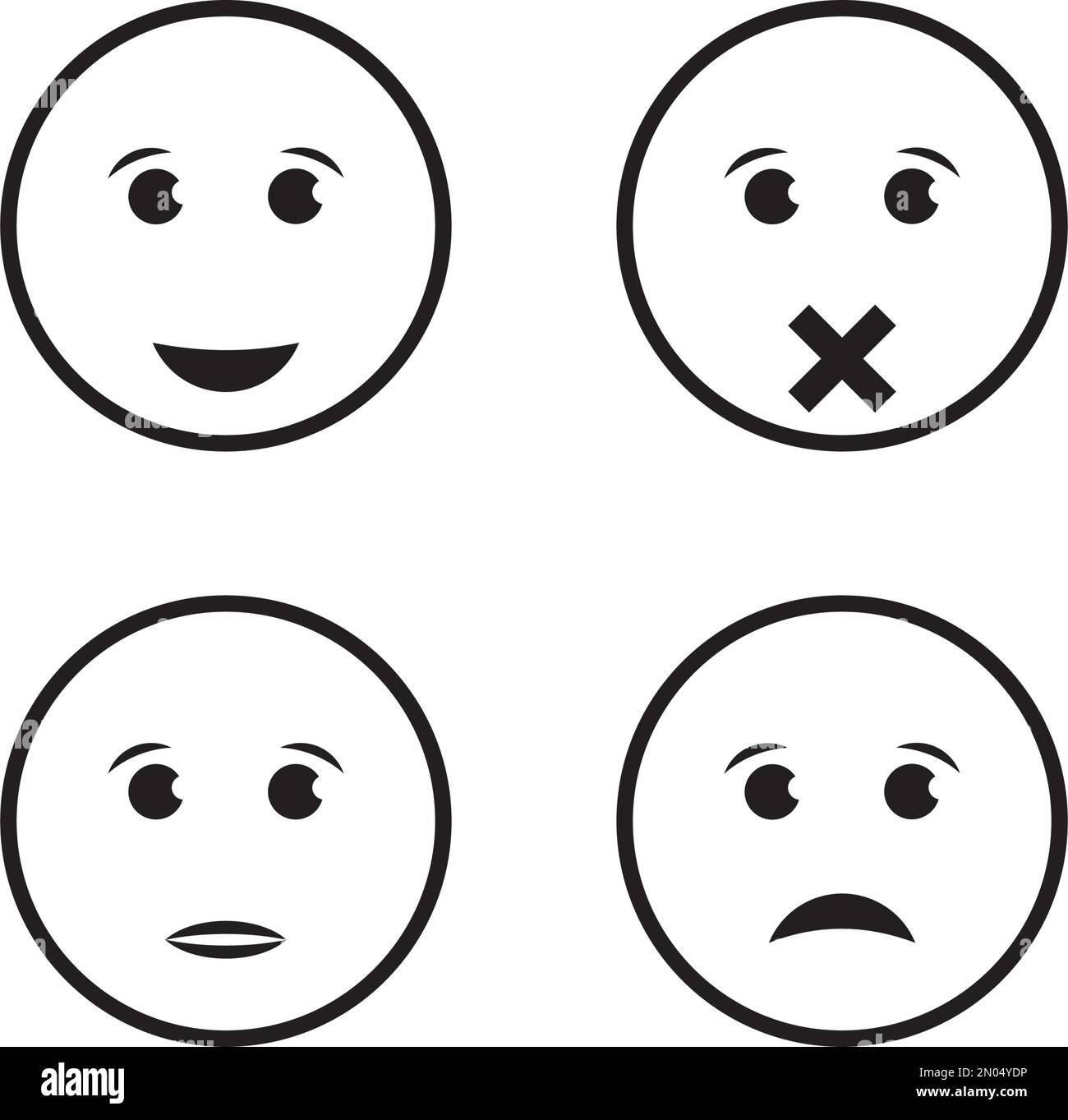 facial expression icon vector logo design and illustration Stock Vector ...