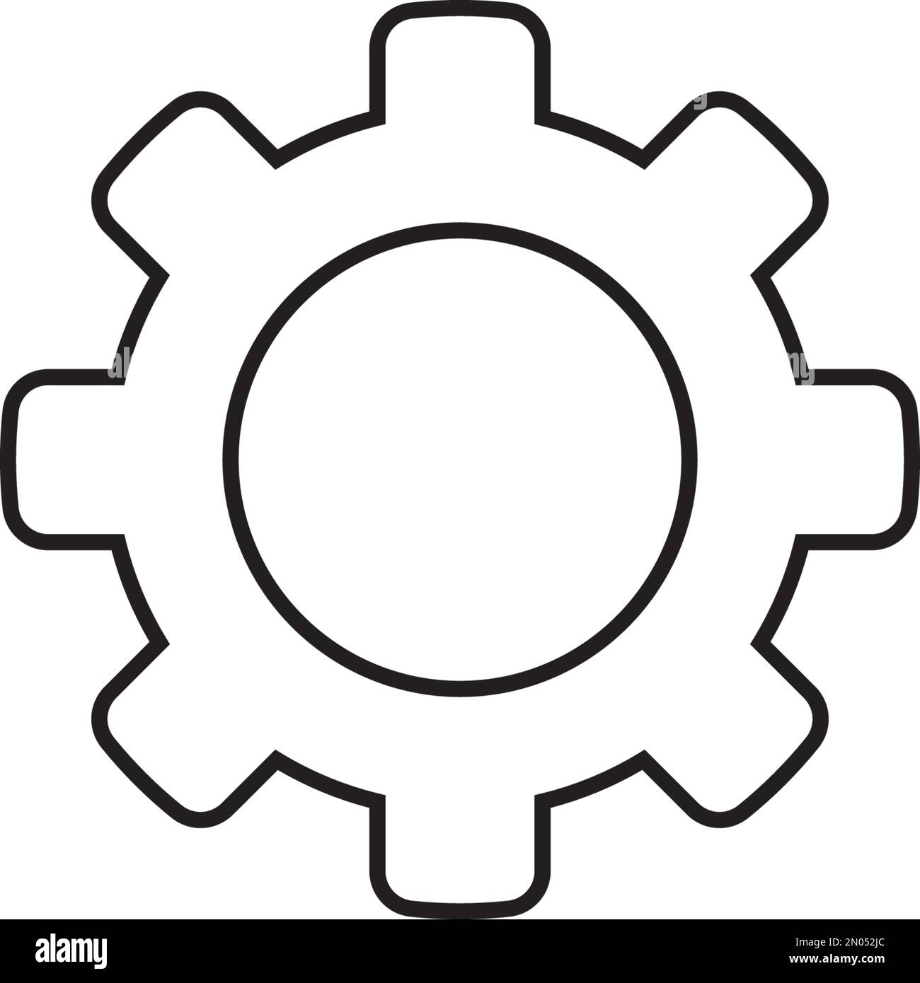 Settings icon, linear style sign for mobile concept and web design