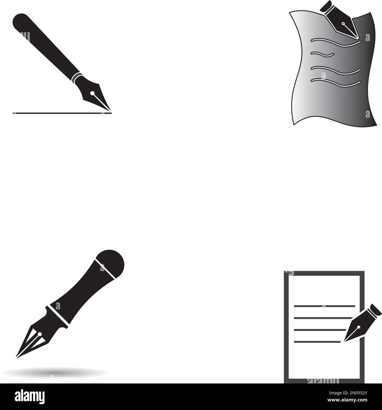 Fontain pen icon vector design illustration background template Stock ...