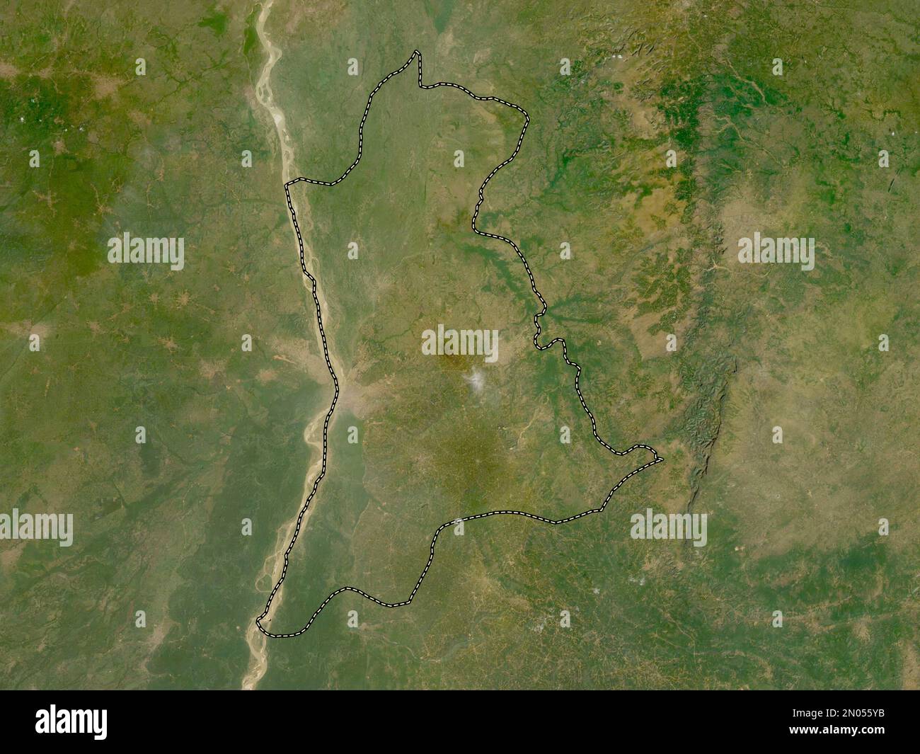Anambra, state of Nigeria. Low resolution satellite map Stock Photo - Alamy