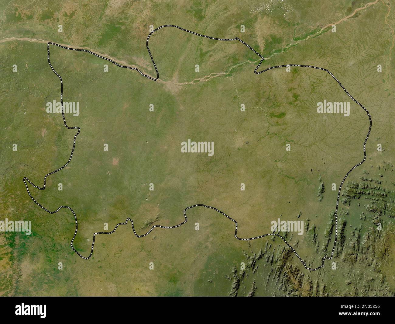 Benue, state of Nigeria. Low resolution satellite map Stock Photo Alamy