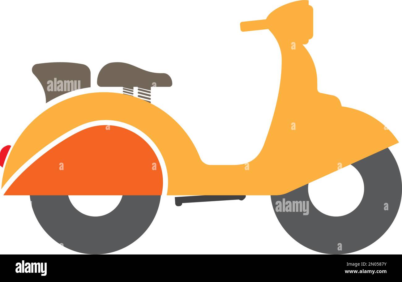 scooter fast logo vector design illustration template Stock Vector