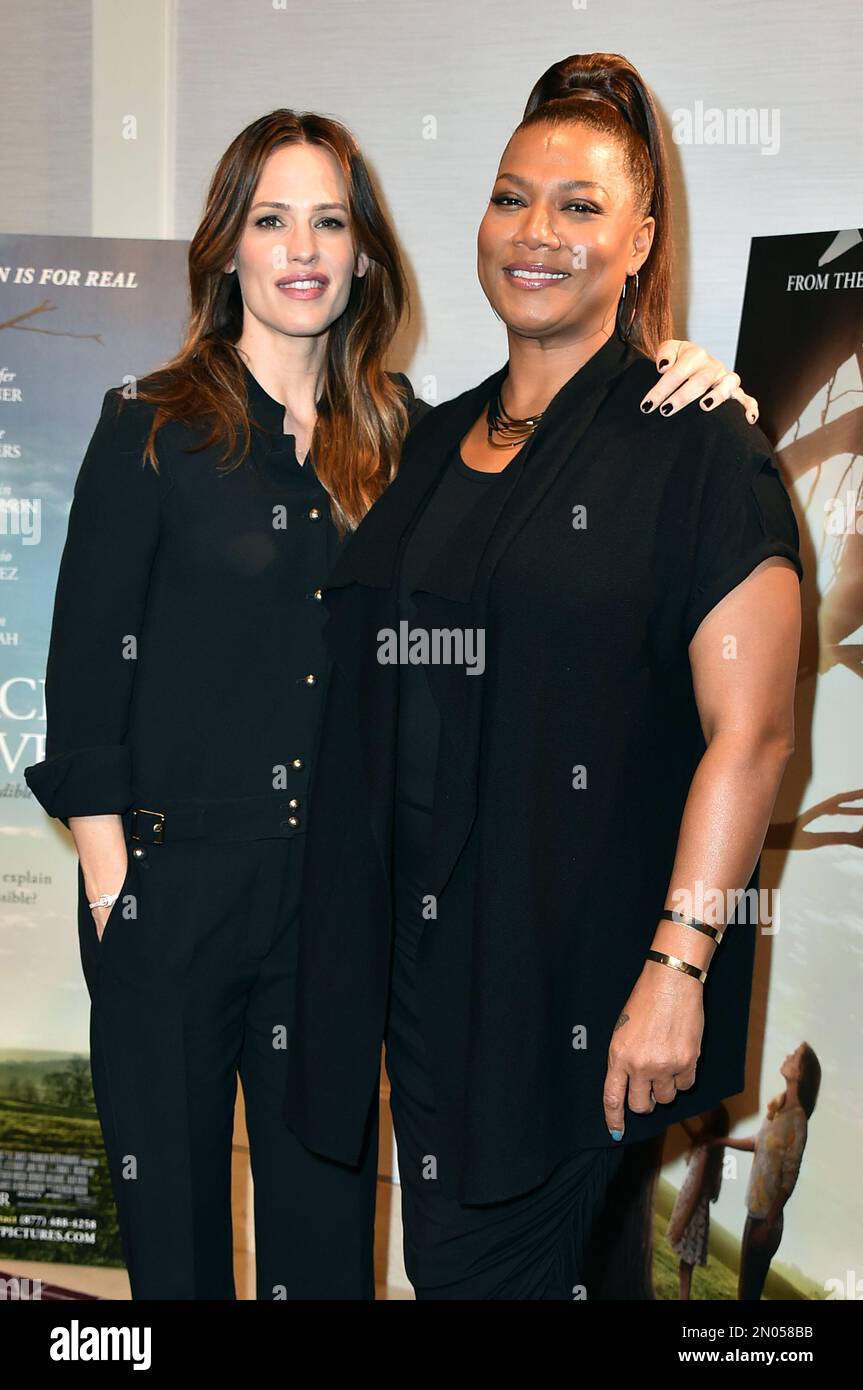 Jennifer Garner, left, and Queen Latifah attend the "Miracles from