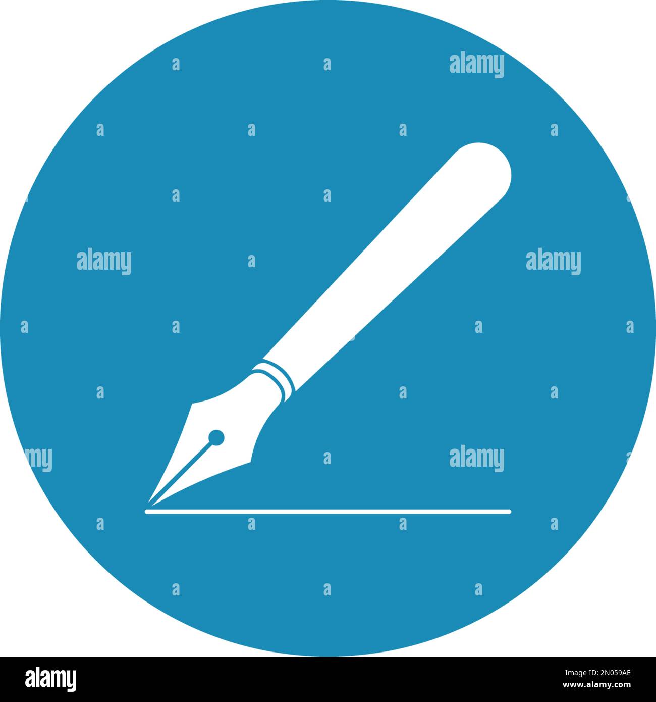 Fontain pen icon vector design illustration background template Stock Vector