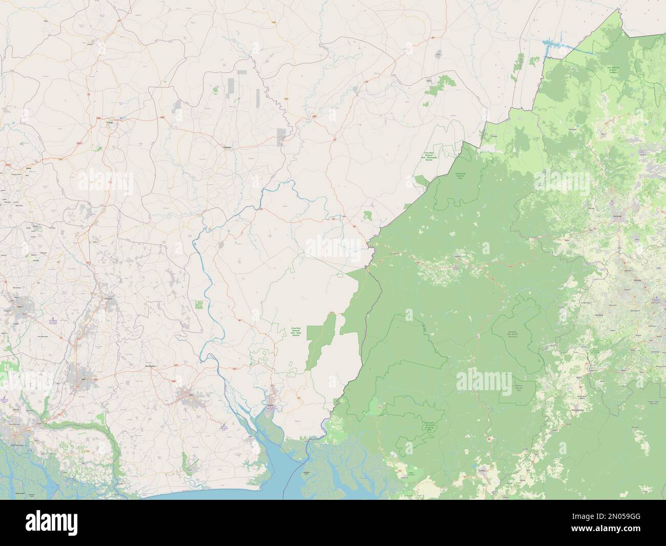 Cross River, state of Nigeria. Open Street Map Stock Photo Alamy