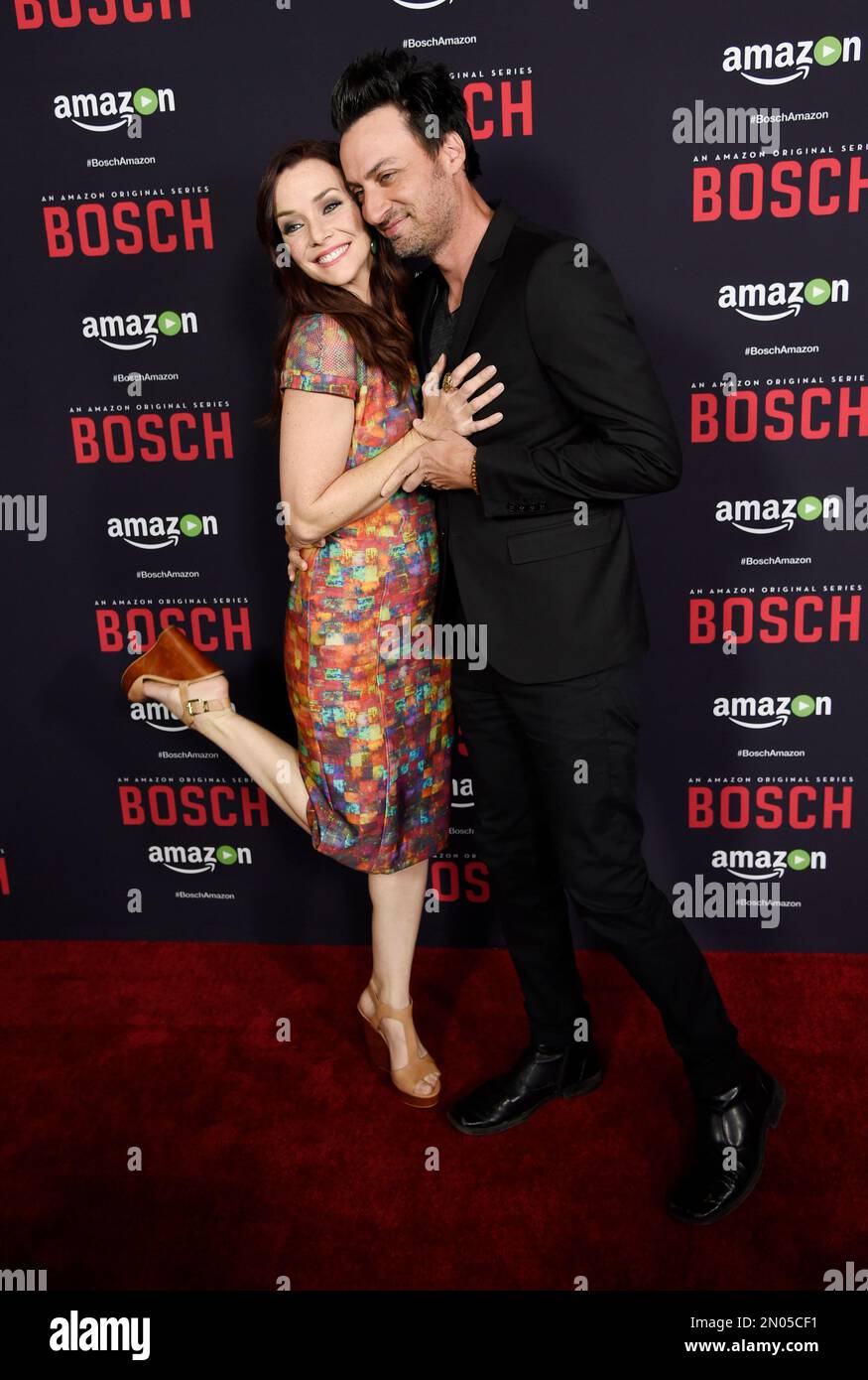 Annie Wersching A Cast Member In Bosch Poses With Her Husband Stephen Full At The Season Two 7128