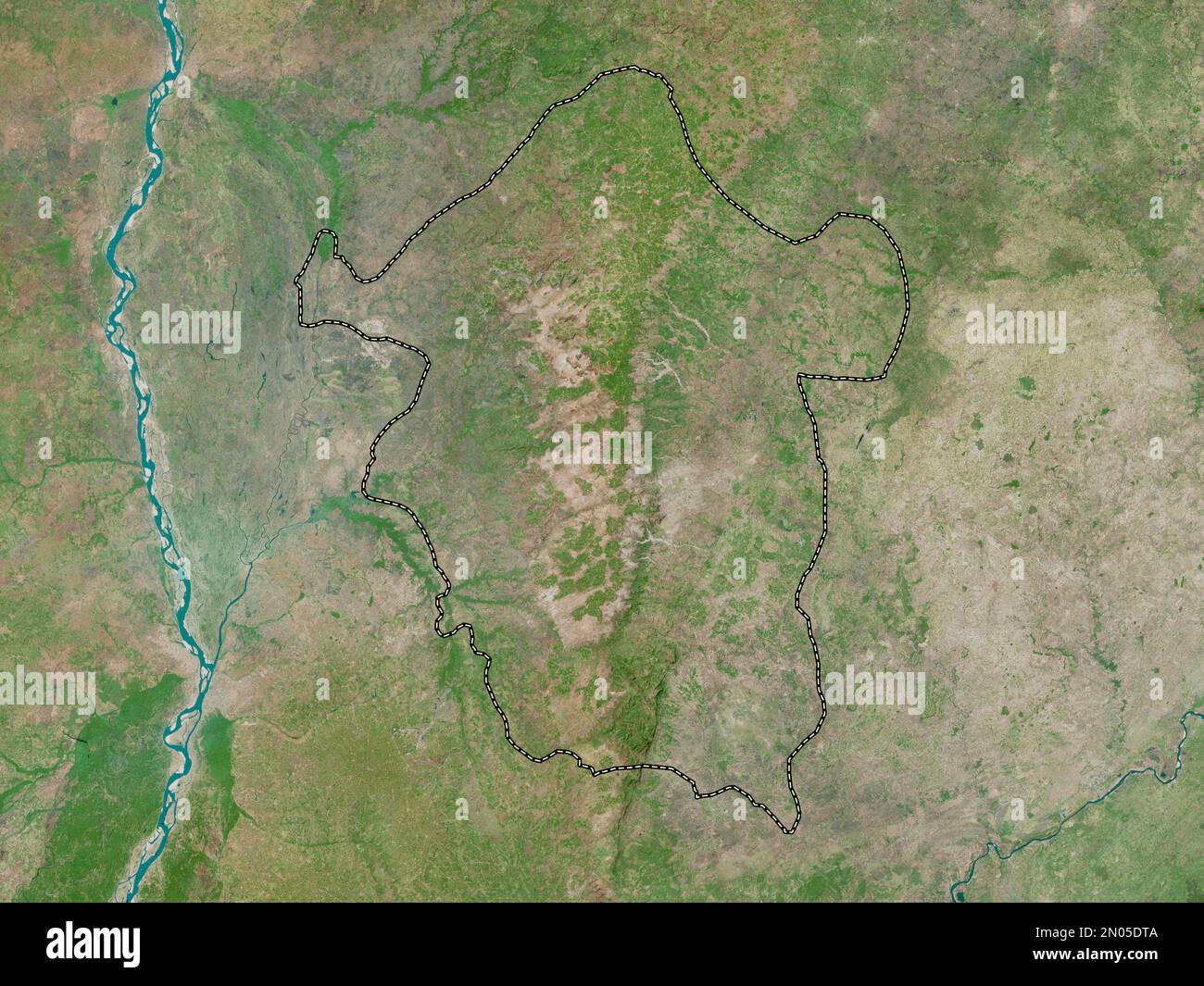Enugu, state of Nigeria. High resolution satellite map Stock Photo
