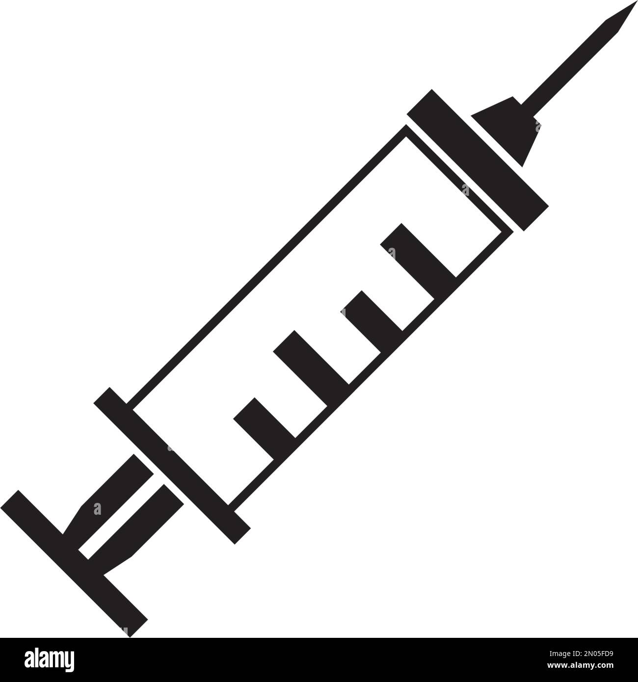 Syringe icon vector illustration, logo design template Stock Vector ...