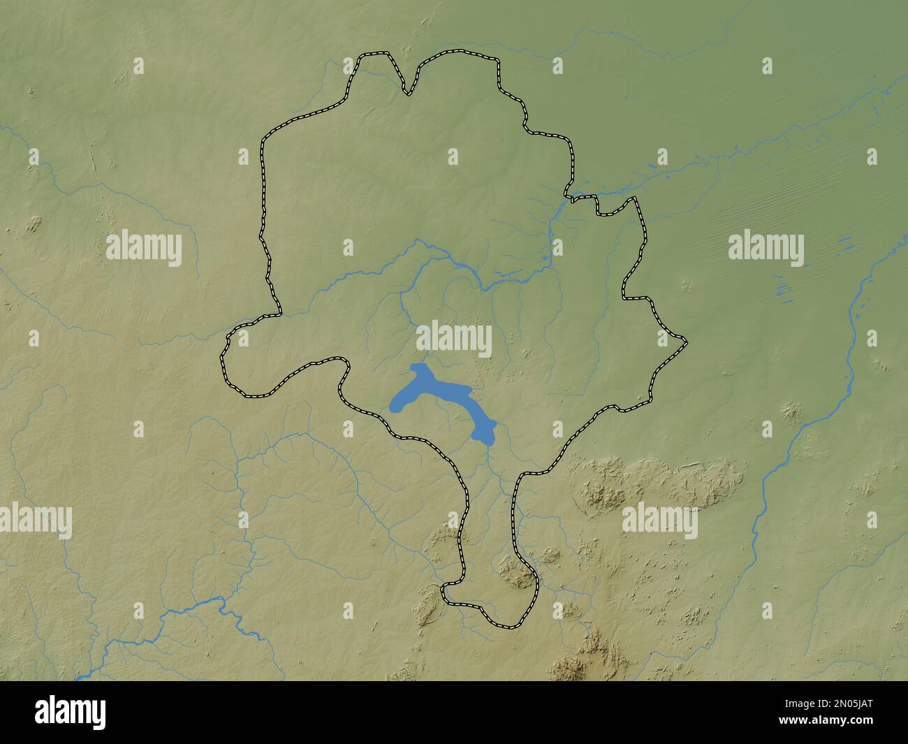 Kano, state of Nigeria. Colored elevation map with lakes and rivers Stock Photo Alamy