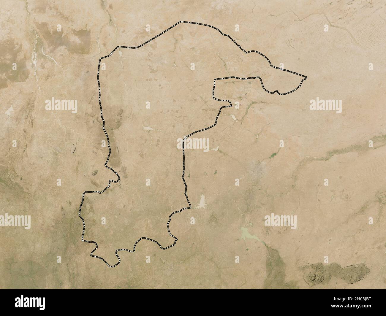 Katsina, state of Nigeria. Low resolution satellite map Stock Photo