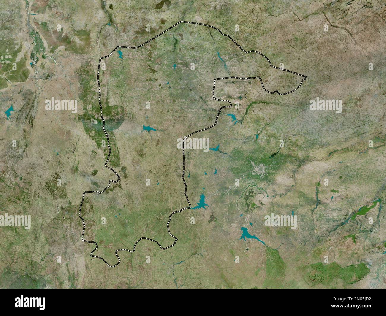 Katsina, state of Nigeria. High resolution satellite map Stock Photo